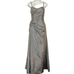 Jordan Strapless Silver Dress